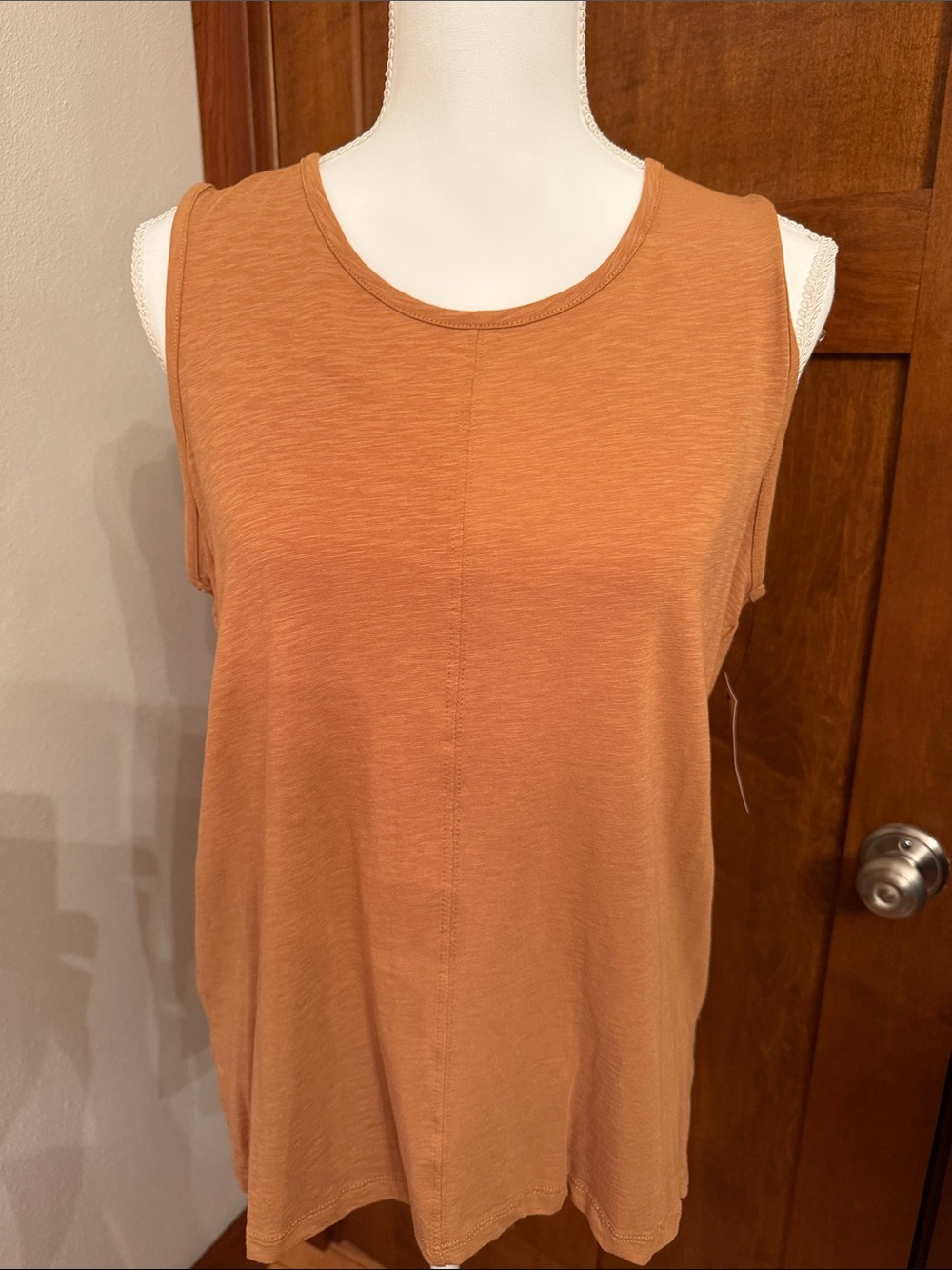 Max Studio Sleeveless Tank Top in light brown
